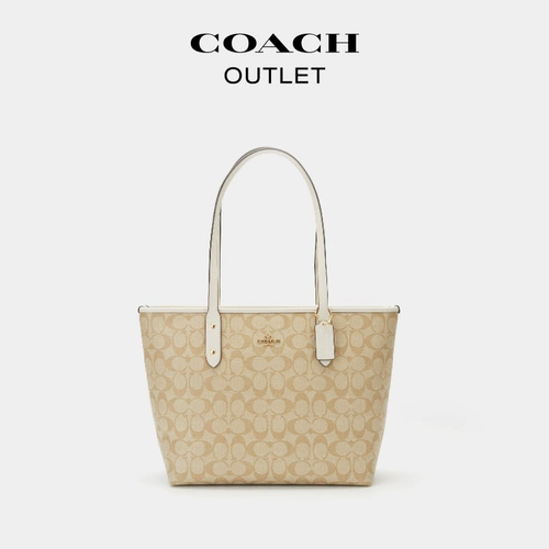 COACH/COACH Женская классическая сумка-тоут Ole для пресбиопии CITY30 с логотипом, большая вместительная сумка для поездок на работу