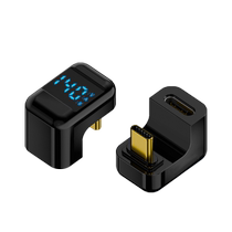 Digital display Type-C adapter Typec male-to-female mobile phone tablet female-to-female data cable extension 90-degree U-shaped elbow converter PD140W fast charge 8K 60Hz HD