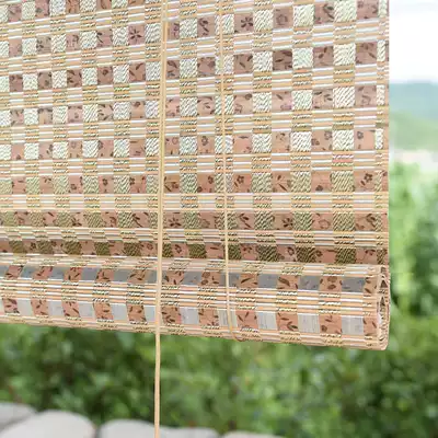 Customized bamboo curtain roller curtain shade Shade Shade Shade balcony tea room study office homestay Japanese bamboo curtain E style