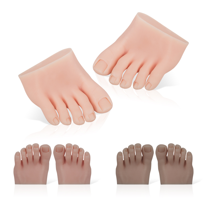 Nail Art Practice Soft Silicone Feet Can Be Used to Apply Nail Tips and Can Be Reused for Coloring