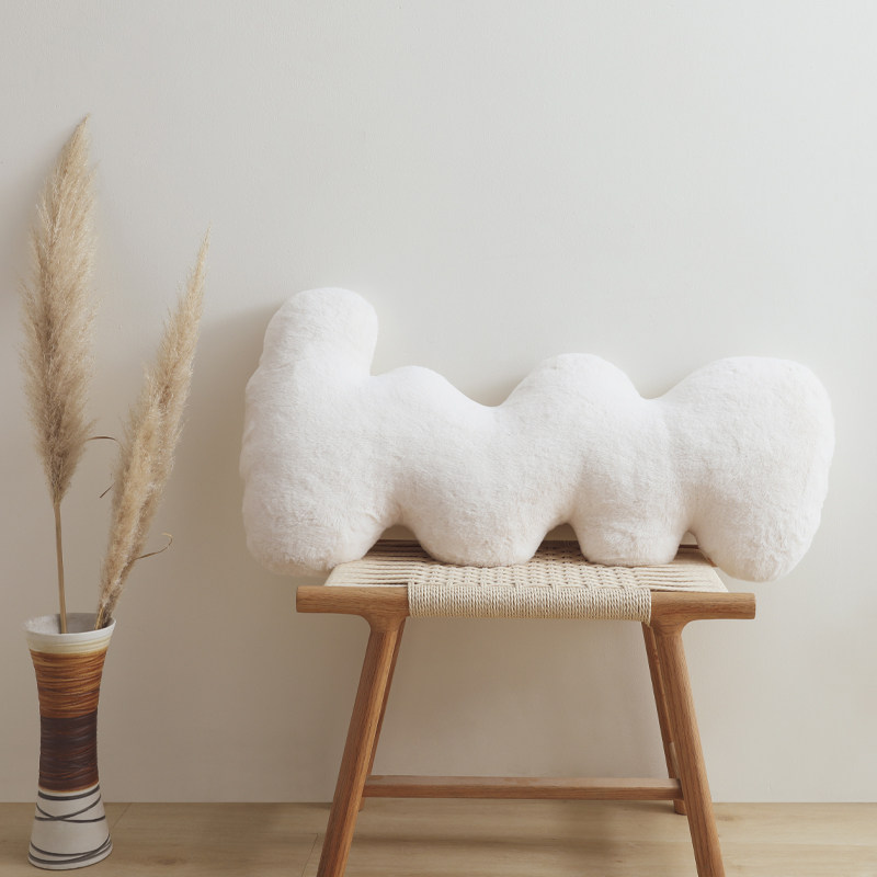 Nordic surprise silence abstract wave-shaped bunny pillow pillow board bed on pillow cushion stereo sculpture pillow