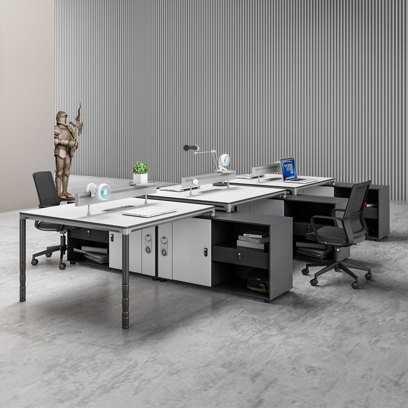 Desk sub office desk chair combination screen booth Simple modern 4 person computer workstation staff desk