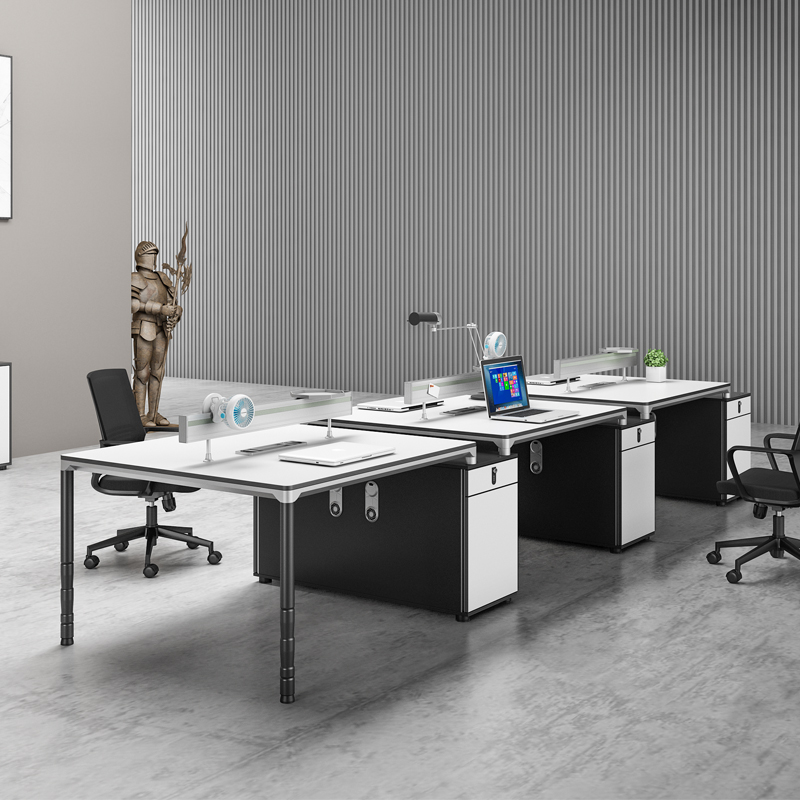 Office desk and chair combination staff desk office staff desk 2 4 6 person office computer desk and chair