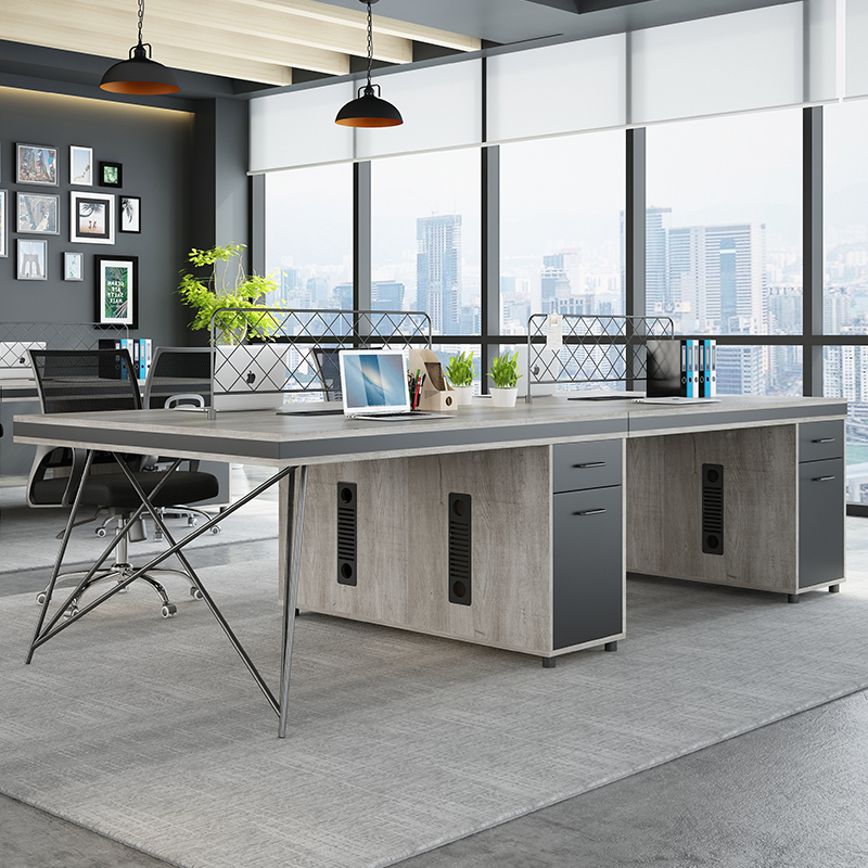 Qian Jie desk simple modern designer desk four-person staff desk creative staff office furniture