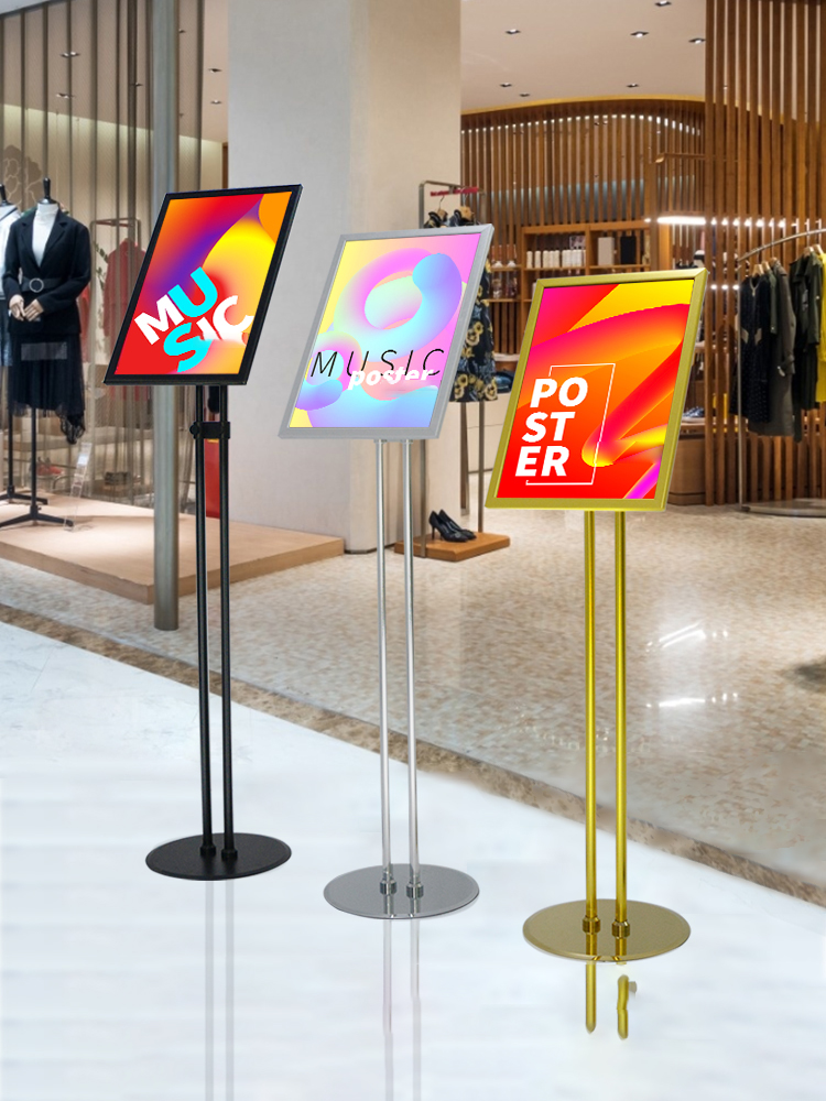 Double pole pointing sign A2 sign A3 Hotel logo display stand KT board poster stand Advertising stand Shopping mall water card