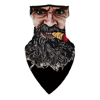 Черная борода мужская висящая уши