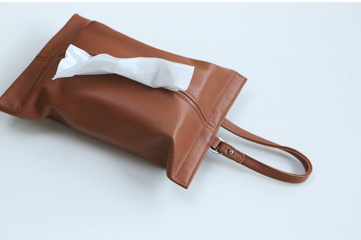 Car-Mounted High-End Tissue Box, Car Armrest Box, Tissue Box, Face Towel Storage Bag, High-End Tissue Cover