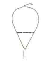 Gvc U - shaped lock chain silver necklace