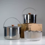 Snow Peak Xuefeng Heanlesse Steel House Outdoor Camping Tabs Al Dente Cookset 3 Set Set