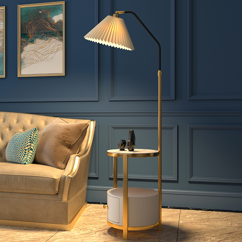 Sofa Side Living Room With Drawer Extremely Simple Floor Lamp Design Sense Bedroom Headboard Minima Wireless Charging Floor Table Lamp