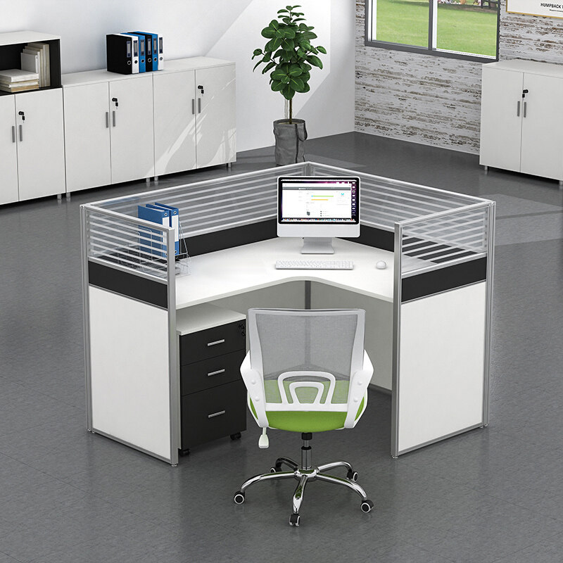 Double staff computer desk combination office Finance executive 6-person 4-person partition screen desk