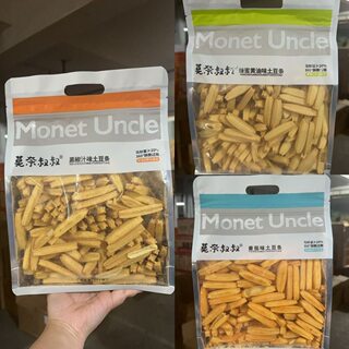 莫奈叔叔土豆条300g原切土豆黑椒蜂蜜黄油番茄味空心香脆薯条零食