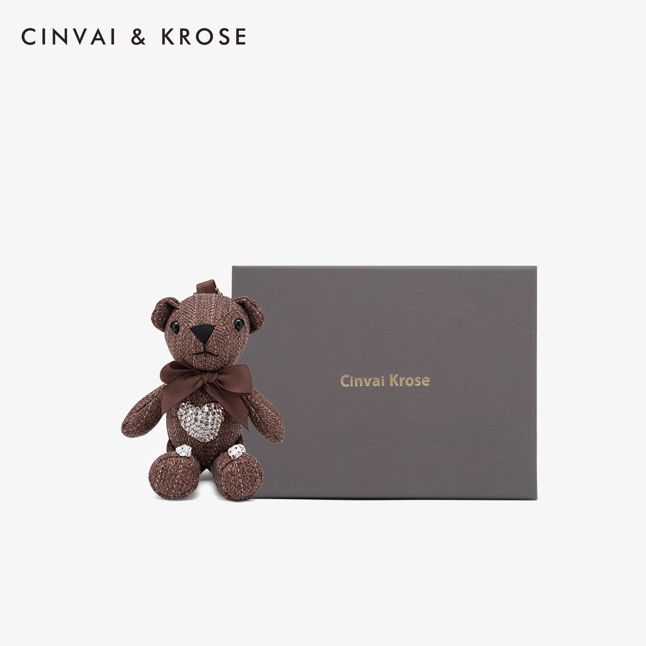 Little ck flagship store official website Women's bag hanging bear doll pendant Wild school bag packaging cartoon cute doll