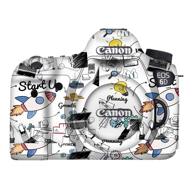 Suitable for Canon 6D camera body all-inclusive protection stickers cartoon national tide carbon fiber dustproof and bumpproof without leaving marks