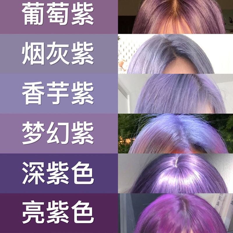 [Whitening Purple] 2025 Popular Color Dye Grape Taro Smoke Gray Purple Fantasy Purple Hair Dye Cream at Home