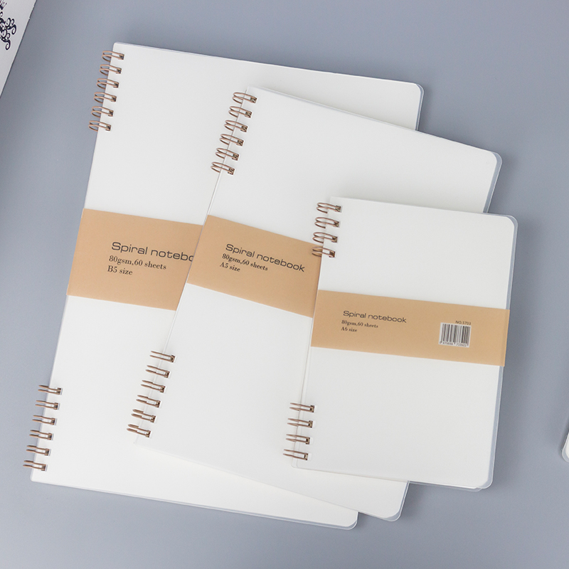 Ou Liyi Simple Coil This College Student Notebook Blank Book B5 Portable Pocket This Small Hand-painted Diary A5 Fresh and Thickened High School Classroom Painting Mini Trumpet