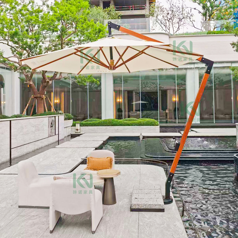 Outdoor Parasol Villa Garden Courtyard Umbrella Terrace Leisure Seven-Shaped Large Hanging Umbrella Outdoor Commercial Large Sun Umbrella