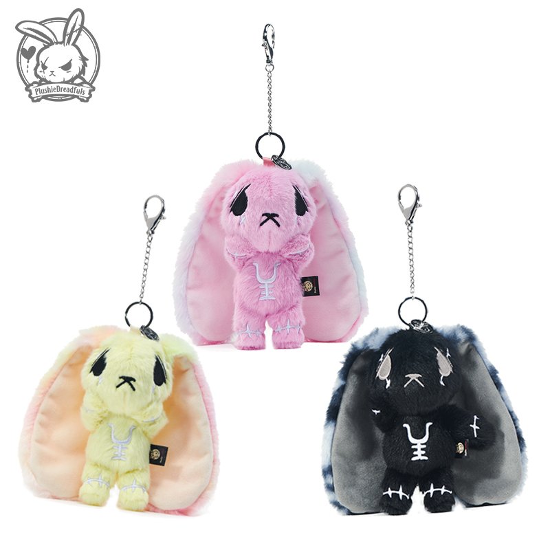 Plushie Dreadfuls Rabbit Plush Toy Pendant Bag Charm Stuffed Animal Couple Keychain Anxiety Rabbit