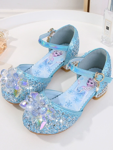 Обувь для принцессы, модные сандалии, летняя детская сумка на высоком каблуке