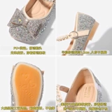 Детская обувь для принцессы для кожаной обуви для девочек, коллекция 2023, мягкая подошва