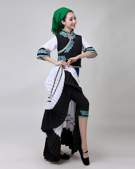 第十届荷花奖舞蹈情深谊长女子群舞演出服彝族舞台表演桃李杯