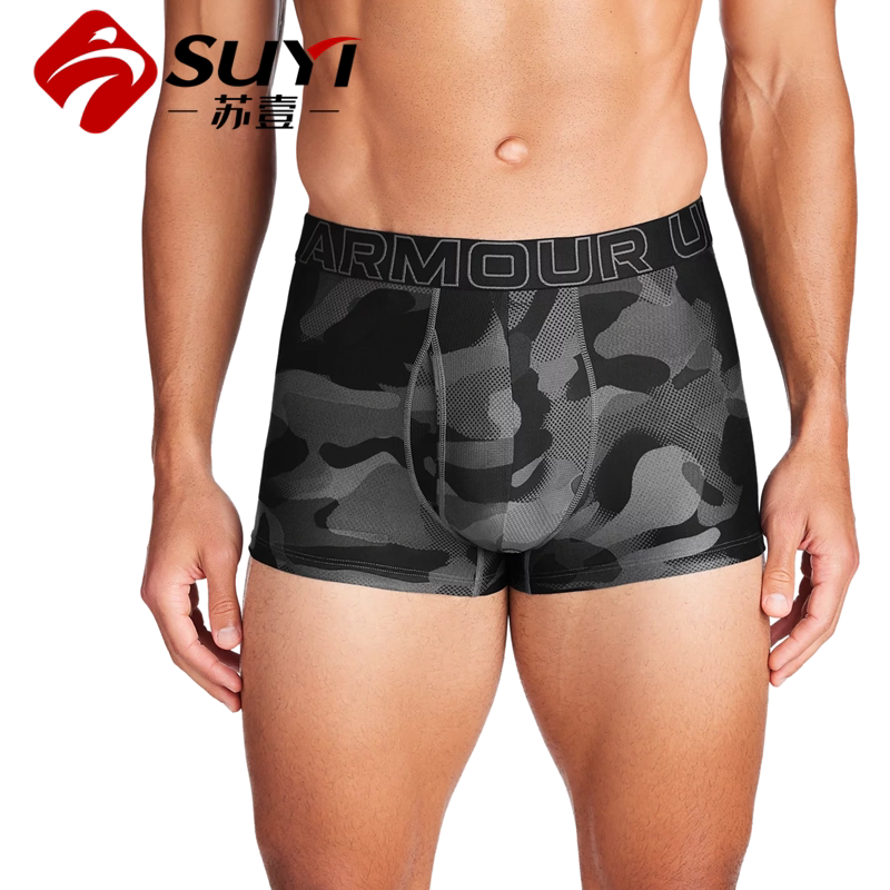 Under Armour Ua Boxerjock Men's 3inch Printed Sports Casual Boxer Briefs-3 Pack 1387419