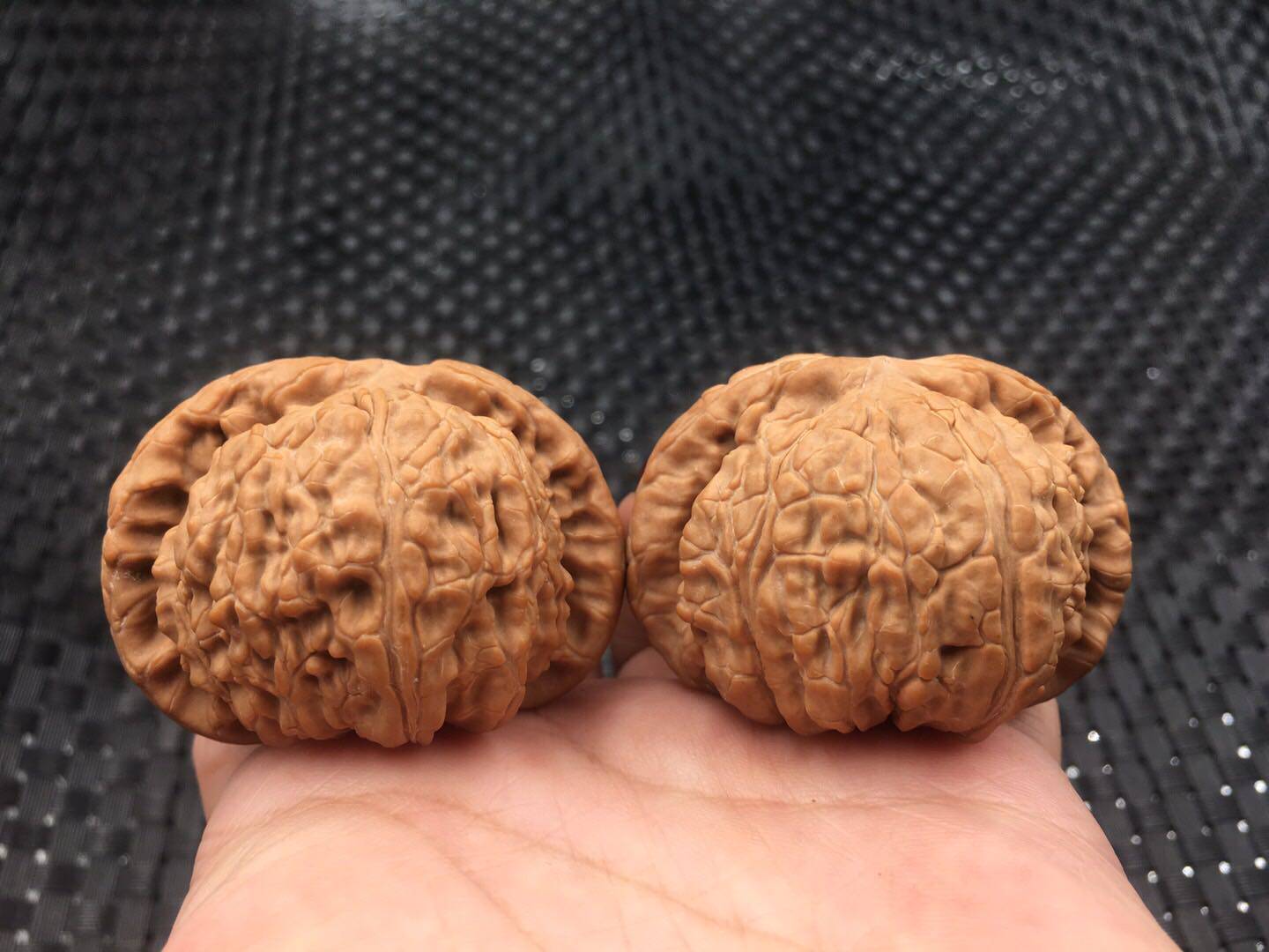 Wen play walnut four-building lion head official hat wild shaped three-four edges green leather boutique collection play stuffy tip