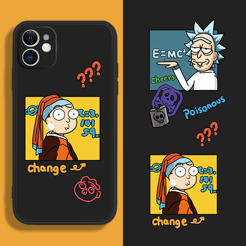 Suitable for Apple 12 mobile phone protection shell 11 s Variable Right Angle Side Lovers Rick and Motixr All-bag iPhonex small crowdsourced 8plus Creative mate30pro resistant p30