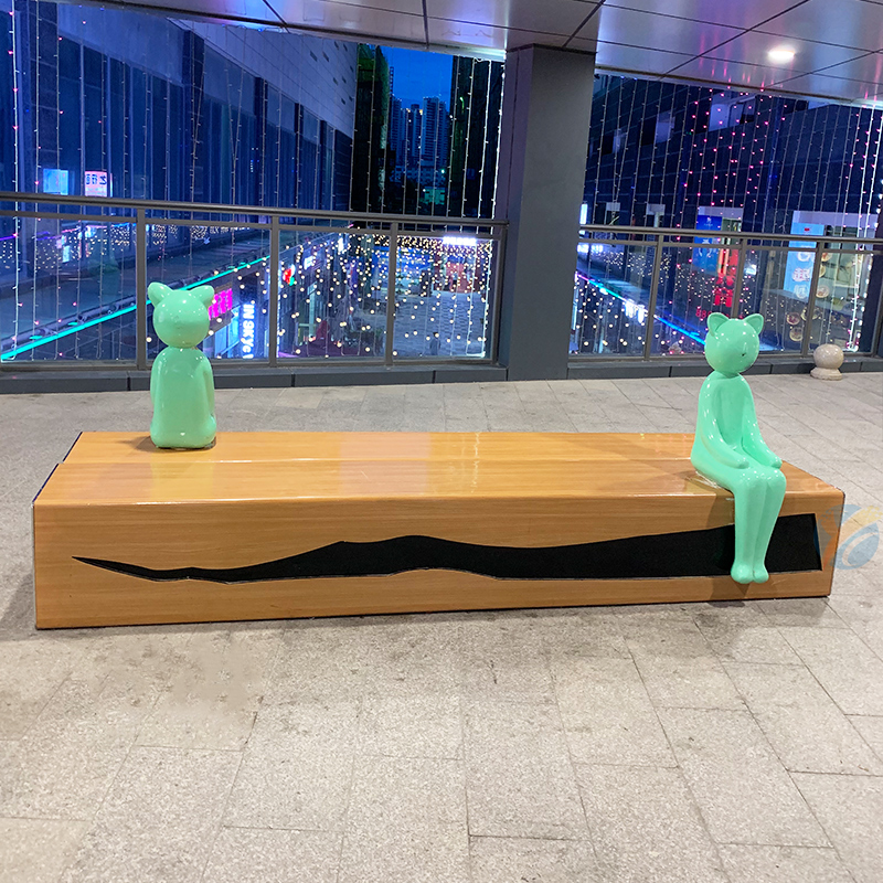 Glass Fiber Casual Seat Mall Beauty Chen Rest Area Decoration Creative Cartoon Sculpture Styling Bench public bench
