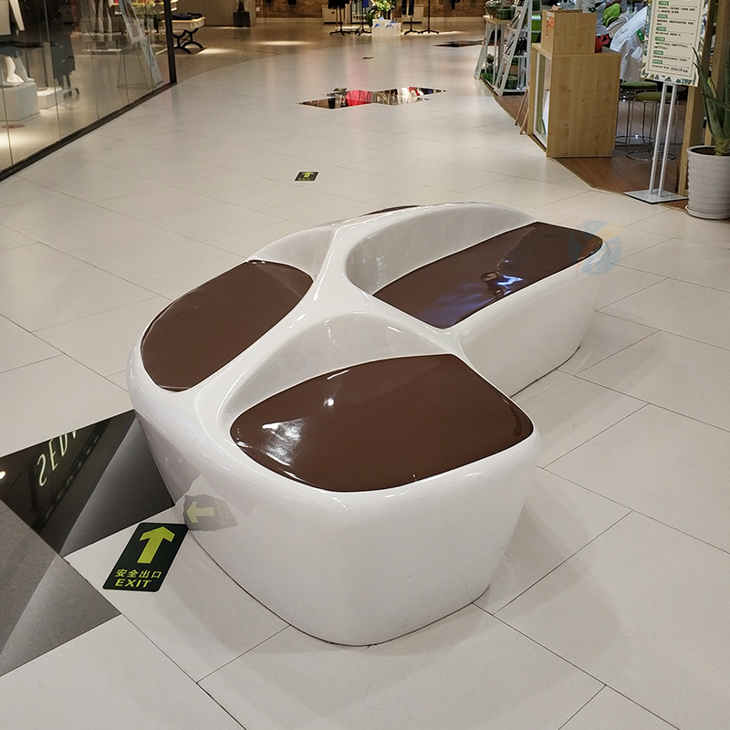 Glass Fiber Casual Chair Submall Indoor Public Multiperson Waiting Rest Area Seat Creativity Soft Bag Sofa stool