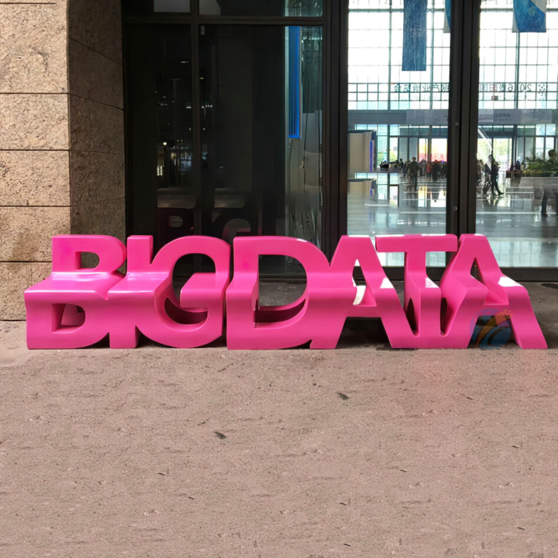 Glass Fiber Casual Chair Mall Creative Letter Styling Bidet Customize Outdoor Public Rest Art Landscape Seat