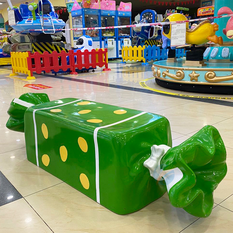 Glass Fiber Mall Casual Chair Children Cartoon Creative Color Drawing Bench Public Rest Area Candy Styling Seats Customised