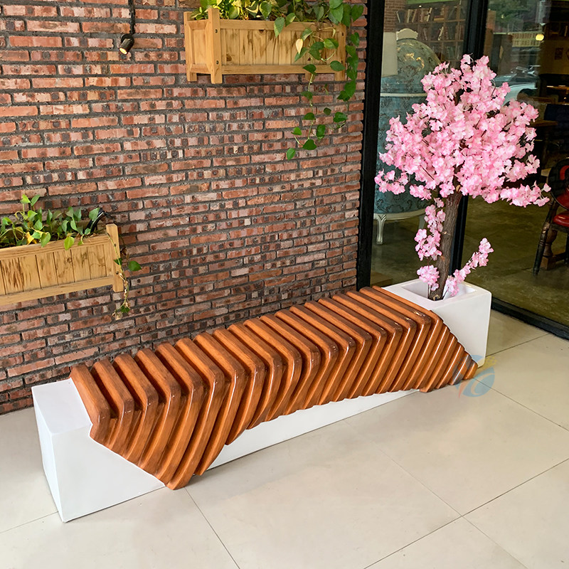 Glass Fiber Casual Chair Submall Beauty Chen Public Multiperson Rest Area Seat Creativity Platoon Bone Styling Landscape Sitting Stool