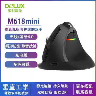 Colorful M618mini mouse vertical side grip mouse Bluetooth mute Rechargeable Wireless Mouse cute girl