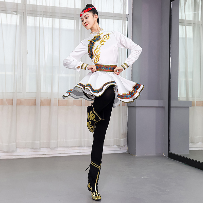 モンゴルのローブダンス衣装少数民族衣装女性大人舞台公演衣装芸術検査ダンススーツ