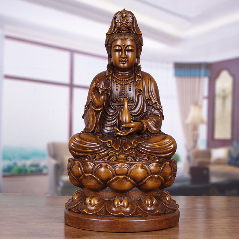 Solid wood carvings for the large South Haixing Bodhi Ping An Household Living Room