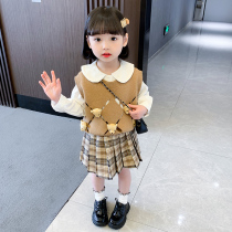 Girls dress for dress Spring 2023 new childrens clothing for spring and autumn season suit for childrens skirts