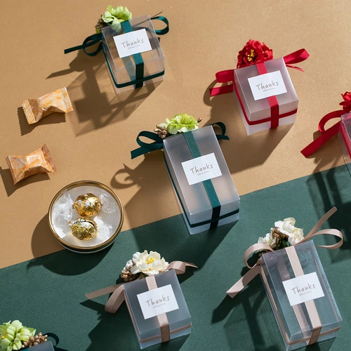 婚礼纪 Hiuttan Box Wedding Candy Box Transparent Ins, Wind Sugar Box, свадебная свадьба прозрачная подарочная коробка, конфеты