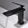 Germany original black all copper single hole hot and cold water faucet Powder room bathroom basin Wash basin mixing valve faucet