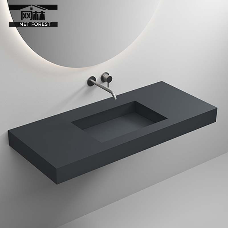 Integrated artificial qi-beauty stone wall-mounted washbasin make-up room washroom washroom bathroom wash-face wash-in-the-floor basin customised