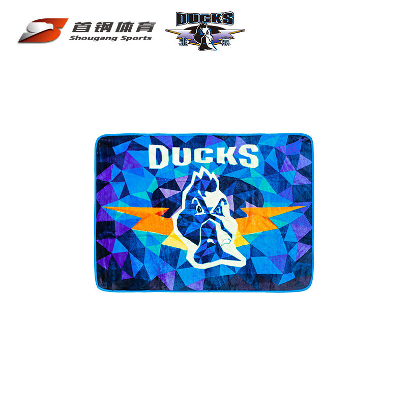 Beijing Shougang CBA Shougang basketball mascot Thunderbolt Duck themed blanket
