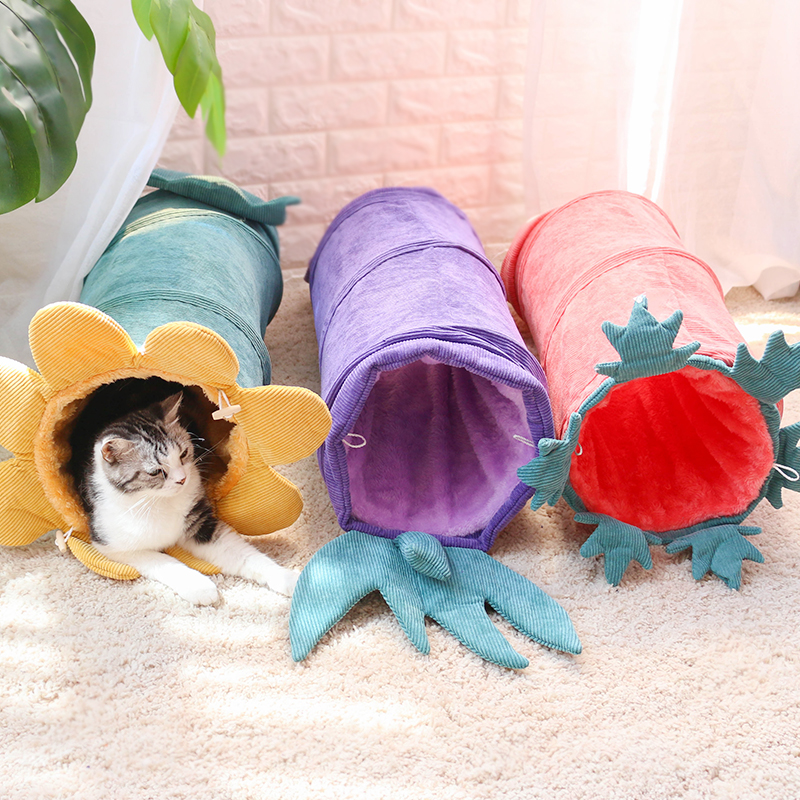 Cat Nest Tennis Red Tunnel Rolling Ground Pet Nest All Season Universal Cute Kitty Princess Winter Warm Nest Dog Sleeping Bag