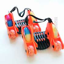 With learning starry sky wind and fire glowing PU four-wheel roller skates childrens roller skates wheel auxiliary Heelys shoes light wheel