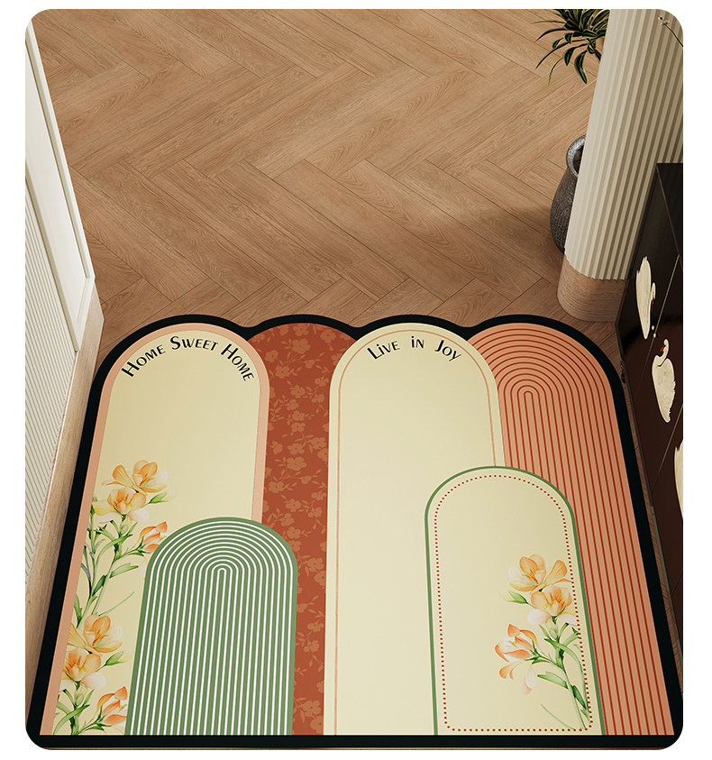 2026 New Model Entryway Doormat, Medieval Style Leather Entrance Mat, Non-Slip, Dirt-Resistant, Customizable, Wholesale Entryway Carpet