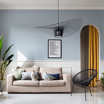 Living room chandelier Nordic minimalist creative restaurant bedroom straw hat lamp designer modern personality fabric hat lamp