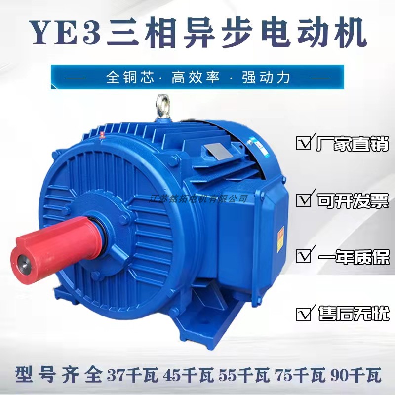 Three-phase asynchronous motor 30 kilowatts 37 45 55 75 90KW national standard motor motor 380V all copper