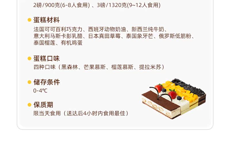 【熊猫不走】四大天王生日蛋糕同城配送下