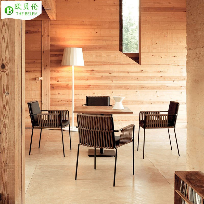 Nordic outdoor rattan choreography chair dining room Leisure rattan chair outdoor terrace rattan choreography table and chairs combined balcony rattan chairs