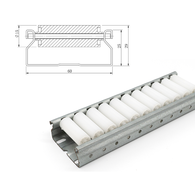 6025 reinforced sheet metal fluent strip shelf unloading slide rail 60 sheet metal fluent strip