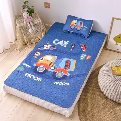 Summer kindergarten children nap Ice Silk latex mat foldable water conditioning mat student dormitory soft mat